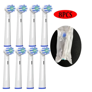 8Pcs Oral-B, Multi Ângulo de Cabeças de Escova de Substituição Para o Ajuste de Avanço de Energia/Profissional de Saúde/Triunfo/3D Excel/Vácuo Suave Fio dental Cabeças