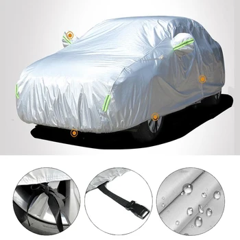 Impermeável Completo Carro de Cobre de Sol ao ar livre UV Proteção contra Poeira, Chuva, Neve de Proteção para Honda Jazz 2015-2020