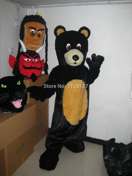 mascote urso preto da mascote do traje personalizado fantasia traje de anime cosplay kits mascotte vestido de fantasia do carnaval fantasia