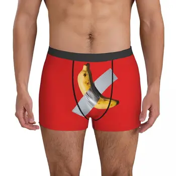 Melhor Qualidade De Banana Fita Adesiva Arte Cuecas Breathbale Calcinha Underwear Masculino Impressão Shorts Boxer Briefs