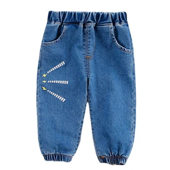 Jeans para crianças a Outono, Primavera 2021 Nova Tendência Casual Calças compridas Calças para Menina Roupas de Crianças Meninos do Bebê Meninas de Jeans, Calças Jeans