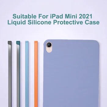 Original Silicone Líquido Caso Para o iPad mini 2021 8.3 polegadas Capa Para iPad Mini 6 Caso Com Caneta Slot Para Suporte de Lápis de Carregamento