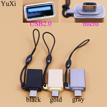 YuXi Micro USB Para USB 2.0 Adaptador OTG Para Samsung Xiaomi Telefone Móvel Android Portátil Mini Micro Adaptador OTG usb Conversor Hub