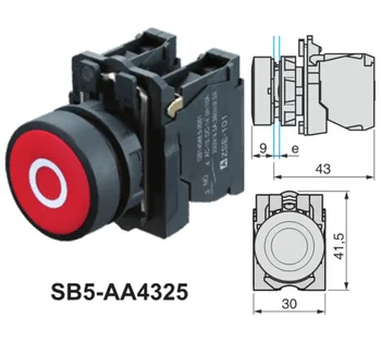XB5 LA68S-AA4325 Impermeável Marcado Interruptor de Botão de pressão Momentânea Retorno por Mola XB5-AA4325