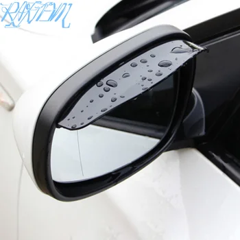 2PCS Estilo Carro espelho Retrovisor chuva sobrancelha para Mitsubishi Asx Outlander Lancer EX Pajero Evolution, Eclipse Grandis
