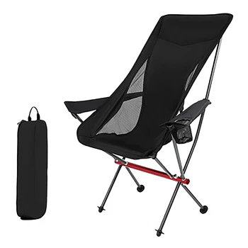 BMDT-ultra-leve Alta de Volta Camping Dobrável Cadeira de encosto Alto Cadeira de Acampamento Para o Exterior Acampamento Praia Piquenique Pesca