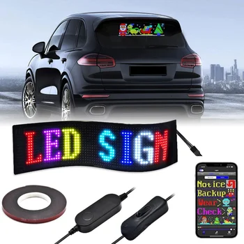 LED Matriz de Ecrã Sinal Bluetooth Mensagem de Rolagem Conselho de Controle de Aplicativo Macia e Flexível Painel de Led de Carro de Exibição para a Propaganda da Loja
