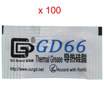 100PCS GD66 1g de Alto Desempenho massa Térmica do Composto de Silicone para CPU, VGA Dissipador de Calor